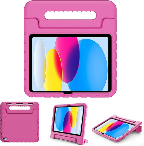 Funda Para iPad 10th 10a Gen 10.9 2022 Goma Niños Agarradera