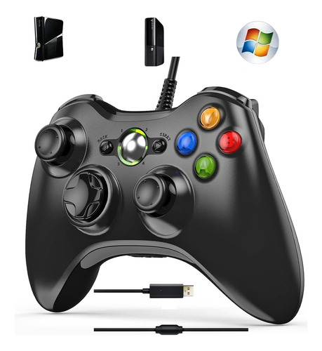 Control Para Xbox 360 Y Pc Metalizado Alámbrico