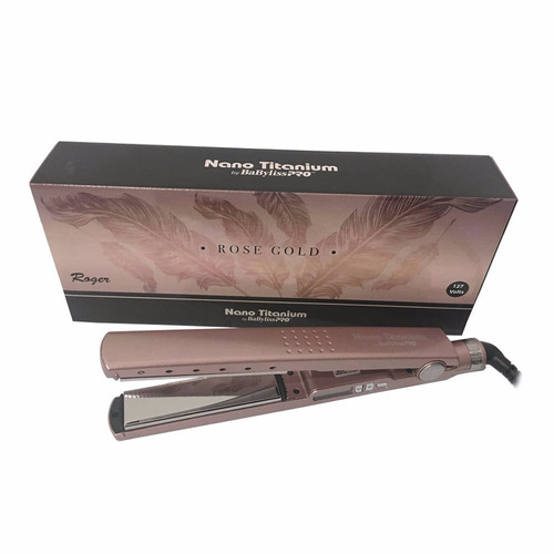 Prancha Nano Titanium Pro Babyliss Rose Gold 110 Ou 220v 