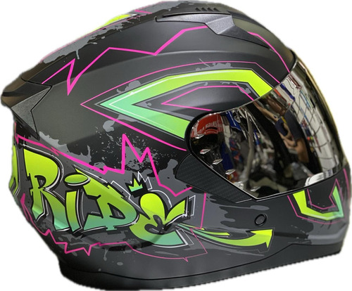 Casco Integral Mac Bass Grafiti No Mt No Nolan No Ls2