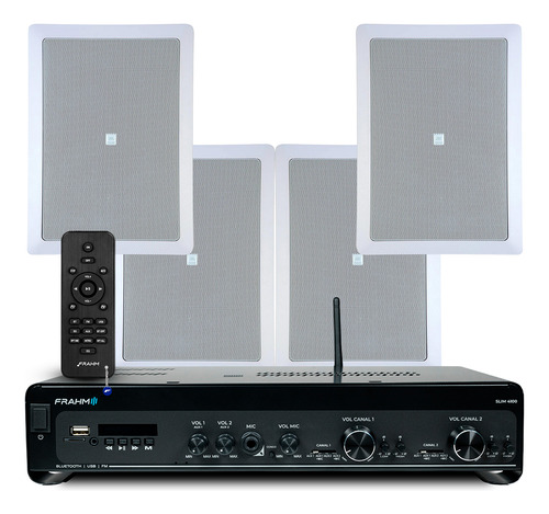 Som Ambiente Receiver Slim 4100 Optical + 4 Arandelas Jbl