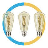 3 Focos Led Vintage Wi-fi De 4,5 W