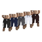 Kit 5 Shorts Crossfit Dry Fit Academia Treinos Fitness