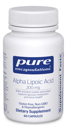 Pure Encapsulations Ácido Alfa Lipoico 200 Mg - 200 Mg Ala 