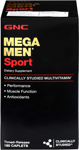 Multivitamínico Gnc Mega Men Sport 180 Caps. (eeuu)