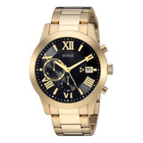 Reloj Hombre Guess U0668g8 Cuarzo Pulso Dorado En Acero