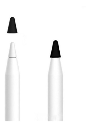 Ponta Silicone Para Apple Pencil 1 Ou 2 Preta