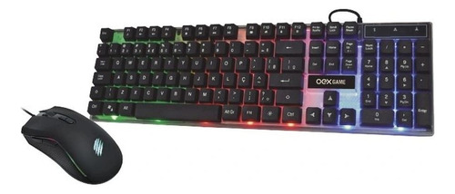 Kit Combo Teclado E Mouse Gamer Horus Tm305 Oex Com Led