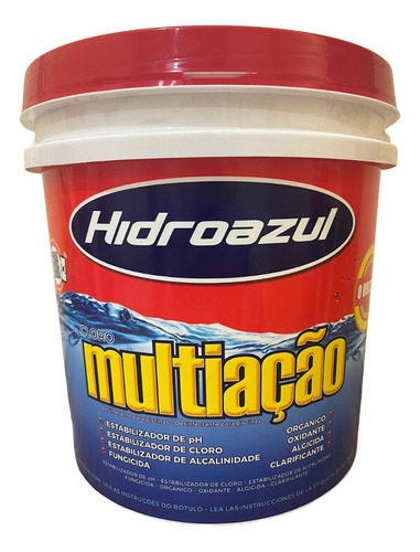 Cloro Granulado 8 Em 1 Multi Ação 10kg Vermelho Hidroazul