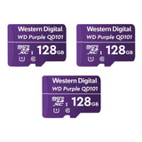 Pack 3 Western Digital Purple 128gb Microsd Wdd128g1p0c