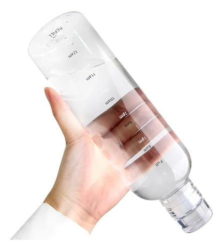 Botella De Agua Deportiva Con Escala De Tiempo 500ml Plastic