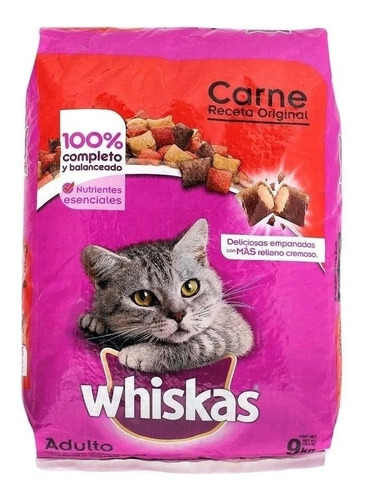 Alimento Gato Adulto Whiskas Receta Original 9 Kg Croqueta