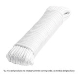 Piola De Poliéster Diamante 5 Mm X 30 M Blanca, Fiero 48396 Color Blanco