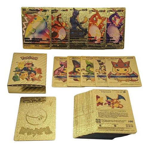 Cartas De Batalha Pokémon Importado Box Com 55 Cartas Inglês