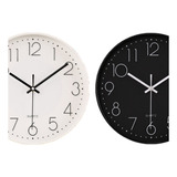 Reloj De Pared 3010 Silencioso Duo Pack Black & White 