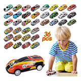 48pcs Vehículo Niño Juguete Escala Carreras Autos Modelos