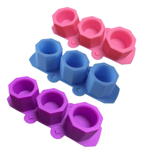 3pk Moldes De Silicona Para Maceta Hielo Vela Multiuso