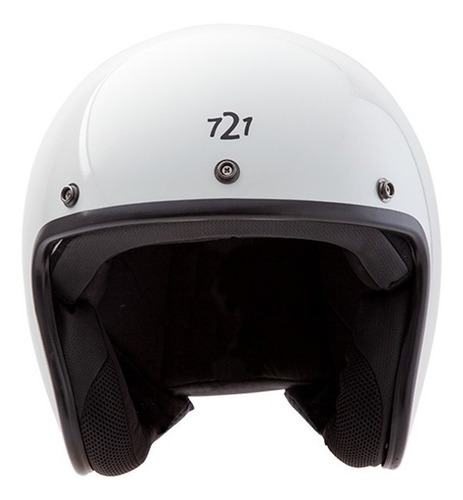 Casco Moto Scooter Hawk 721 Liso Blanco Brillo Talle Xl 62 