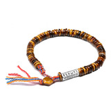 Pulsera Artesanal Budista Tibetana Ojo De Tigre