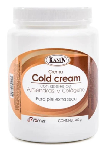 Cold Cream Con Aceite Almendras Y Colageno Kanin 900g