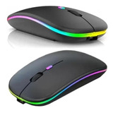 Mouse Sem Fio Recarregável Wireles Optico Led Rgb Ergonômico