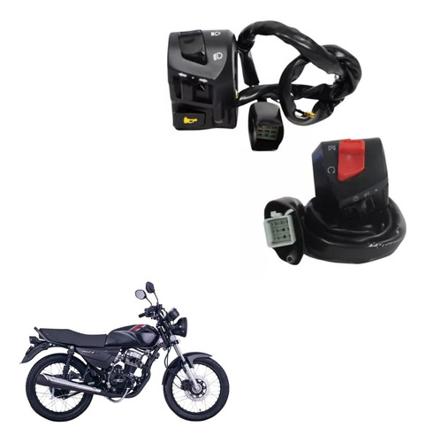 Comando Izquierdo Moto Akt Nkd 125 + Comando Derecho