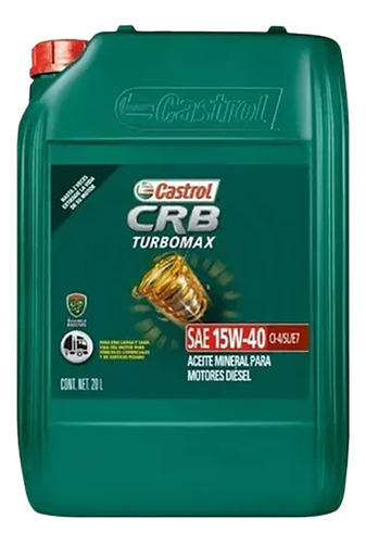 Aceite Crb Turbomax 15w40 Ci-4/sl/e7 Bmb 20l Castrol