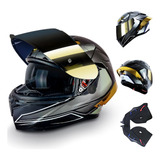 Casco Plegable, Cascos De Moto Con Doble Lente