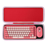 Funda Rigida Rosa Con Cierre Para Logitech Pop Mechanical