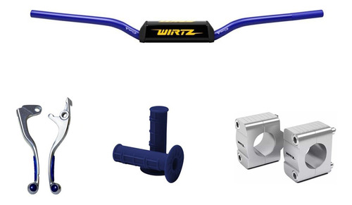 Manubrio Wr5 Azul Clamp Grip Puños Skua 150 200 250 Wirtz