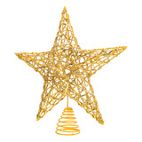Brillante Etiqueta De Árbol De Navidad Con Forma De Pentagra