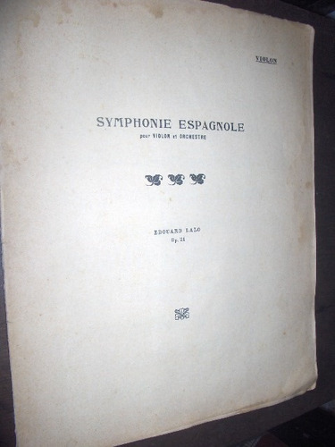 Partitura Para Vilino Symphonie Espagnole  Edouard Lalo 1969