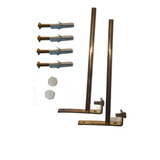 Set 6 Pares De Soportes O Mensulas Bronce Para Repisa Vidrio