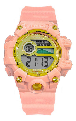 Reloj Digital S674cd Unisex Impermeable Luces + Estuche 