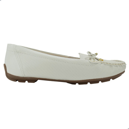 Mocassim Feminino Ultraconforto Modare Galy Branco Off