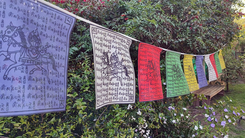 10 Banderines Tibetanos De Oración De 35 X 30 Cm Guirnalda