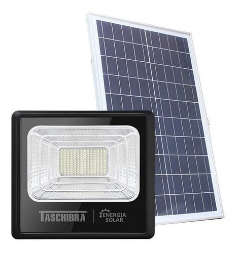 Refletor Led Solar Taschibra Tr Sun 100w 6500k Preto