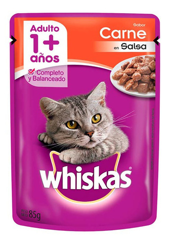 Pack X 24 Unid Alim P Animales  Pouch Carne 85 Gr Whiskas A