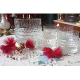 Antiguos Vasos Y Hielera Whisky Cristal 5u Impecables N511
