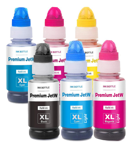 6x Tinta Para Epson Impressora T574 L8050 L18050 Refil 574