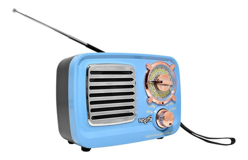 Radio Vintage Parlante Bluetooth Portatil Nisuta Rv15 Am/fm