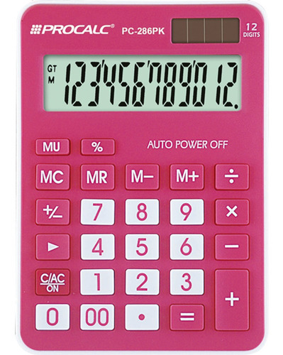 Calculadora De Mesa 12 Digitos Pc286pk - Procalc