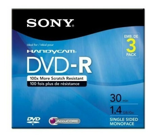 Sony Mini Dvd-r Caja Slim 1.4gb 30min Pack 3 Unidad Ecoffice