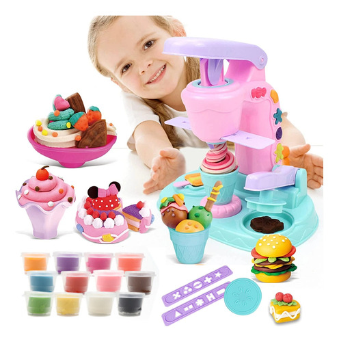 Set Para Hacer Helados Para Niños Con 12 Cajas De Plastilina