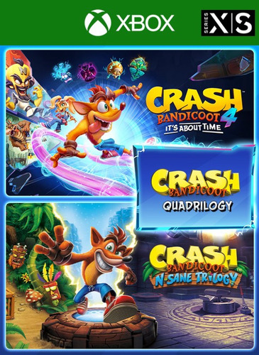 Crash Bandicoot: Lote Quadrilogy Cod Arg -xbox One/series