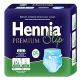 Hennia Pañales Para Adultos Premium Slip Extra Grande Con 8 Unidades 