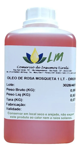 Distriol - Óleo Vegetal Rosa Mosqueta 1 Litro  100% Natural
