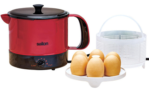 Salton Mp Multipot - Cocina Multiusos, 1.25l, Color Rojo