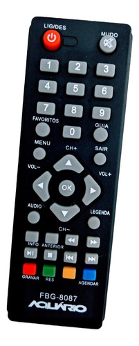 Controle Remoto De Conversor Digital Aguario Dtv4000