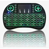 Mini Teclado Keyboard Sem Fio Wireless Iluminado Luz Led Tv